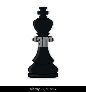 Black chess piece isolated vector illustration on a white background Stock Vector
