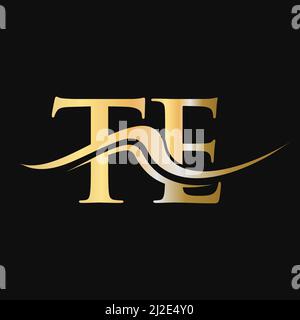 Letter TE Logo Design. Initial TE Logotype Template For Business And Company Logo Stock Vector