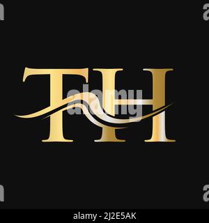 Letter TH Logo Design. Initial TH Logotype Template For Business And Company Logo Stock Vector