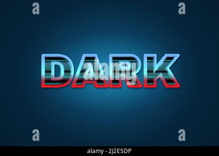 Editable text effects Dark , words and font can be changed Stock Vector