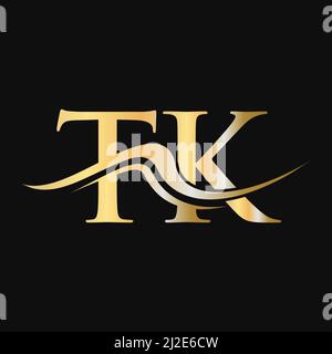Letter TK Logo Design. Initial TK Logotype Template For Business And Company Logo Stock Vector