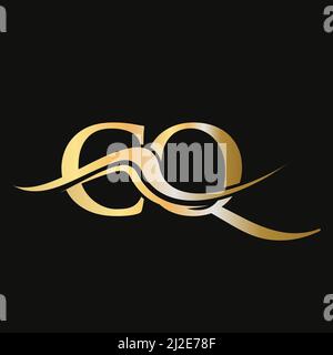 Letter CQ Logo Design. Initial CQ Logotype Template For Business And Company Logo Stock Vector