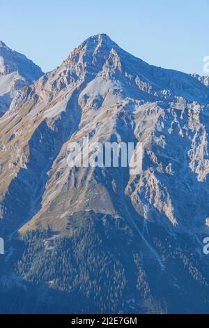 The Swiss alps of the canton of graubünden seen during a summer day, near the Spluga pass, on the border between Italy and Switzerland Stock Photo