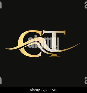 Letter CT Logo Design. Initial CT Logotype Template For Business And Company Logo Stock Vector