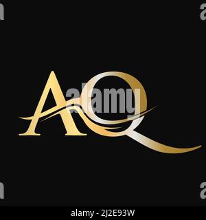 Letter AQ Logo Design. Initial AQ Logotype Template For Business And Company Logo Stock Vector