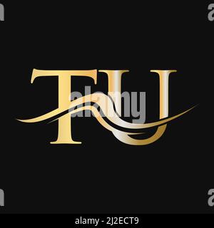 Letter TU Logo Design. Initial TU Logotype Template For Business And Company Logo Stock Vector