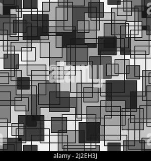 Quad seamless pattern. Repeated overlap hexagon motif texture print Stock Vector