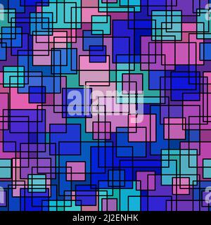 Quad seamless pattern. Repeated overlap hexagon motif texture print Stock Vector