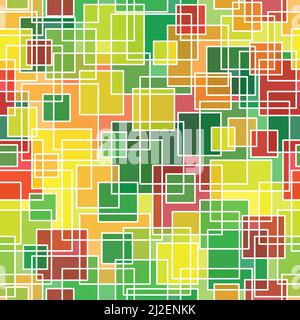 Quad seamless pattern. Repeated overlap hexagon motif texture print Stock Vector