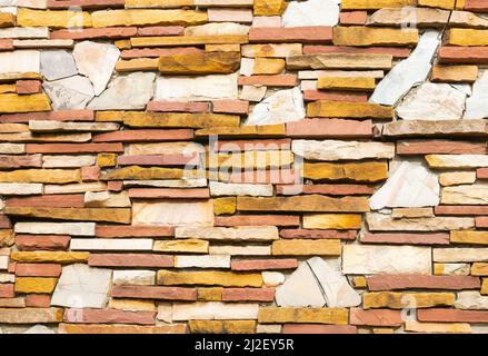 stone wall brick texture sandstone bricks wall background Stock Photo