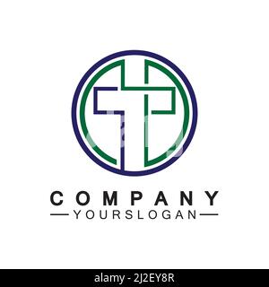 Church logo.Illustration of modern, clean church cross sign for a modern church sign.Icon of christian cross. Sign of catholic, religious and orthodox Stock Vector
