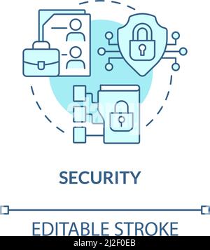Security turquoise concept icon Stock Vector Image & Art - Alamy
