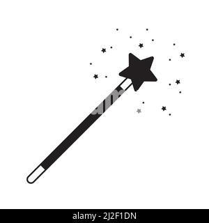 magic glitter wand simple icon isolated on white background Stock Vector