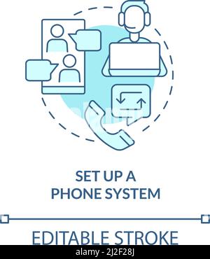 Set up phone system concept icon Stock Vector Image & Art - Alamy