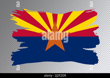 Arizona state flag, Arizona flag transparent background Stock Photo