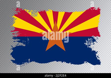 Arizona state flag, Arizona flag transparent background Stock Photo