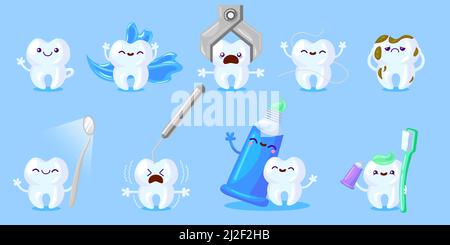 Cute smiling tooth with dental braces Stock Vector Image & Art - Alamy