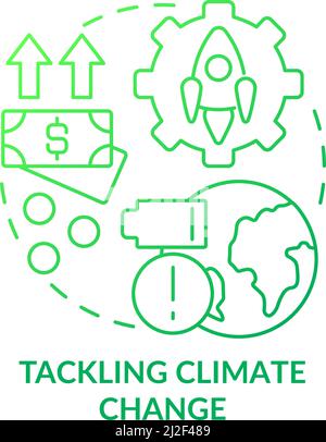 Tackling climate change green concept icon Stock Vector Image & Art - Alamy