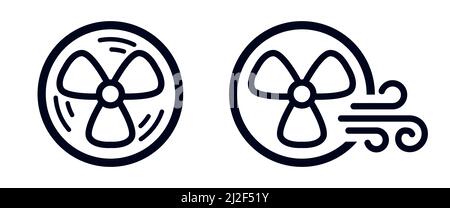 Fan or ventilator air cooing system vector illustration icon Stock Vector