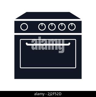 Kitchen oven and stove symbol vector illustration icon Stock Vector