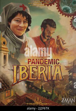 The board game, Iberia Pandemic by Z-Man games Stock Photo