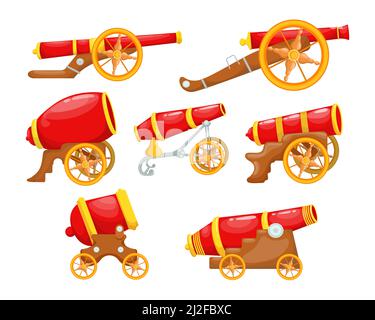 Antique pirate cannons set Stock Vector Image & Art - Alamy