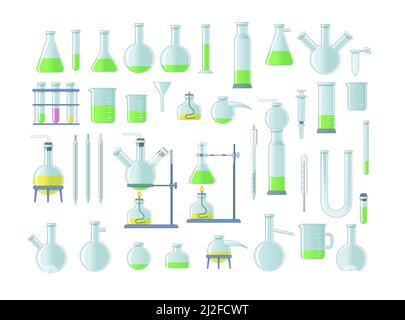 Laboratory glassware instruments. Equipment for chemical lab