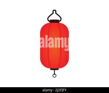 Detailed Japanese Paper Lantern Illustration Vector Stock Vector