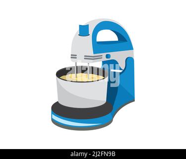 Detailed Cake Mixer with the Dough Illustration Vector Stock Vector