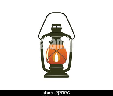 Petroleum Lamp or Kerosene Lamp Illustration Vector Stock Vector