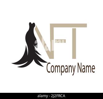 NFT models company identiy  latter Stock Vector