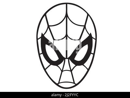 spiderman vector black and white