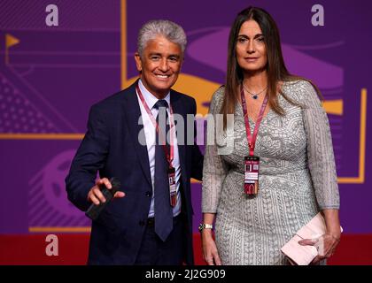 Bebeto during the FIFA World Cup Qatar 2022 Draw at the Doha Exhibition and Convention Center, Doha. Picture date: Friday April 1, 2022. Stock Photo