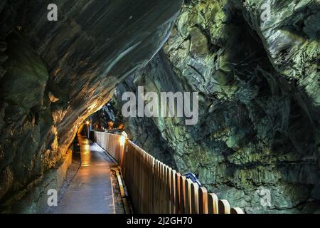 Passage in the Tamina George, Bad Ragaz, Canton St. Gallen, Switzerland Stock Photo