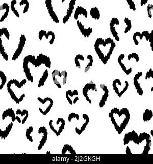 Abstract modern leopard seamless pattern. Animals trendy background. Black and white decorative vector stock illustration for print, fabric, textile Stock Vector