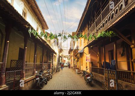 Gokarna, India - February 19, 2016: Traditional atmosphere in old religious Indian city, Karnataka Stock Photo
