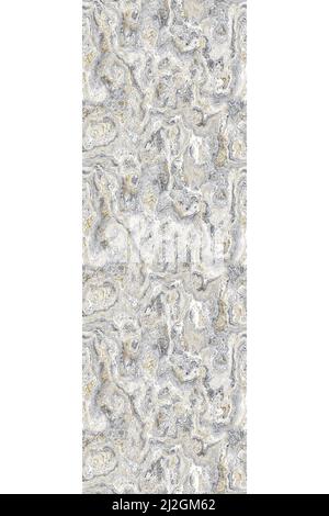 Grey tonal marbled seamless vertical border edge. Random stone rock paint effect banner stripe background. Marble gray white natural rough phone cover Stock Photo