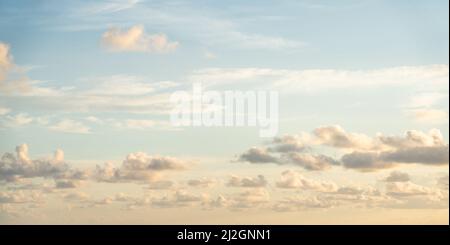 Blue and orange sky background in twilight sunset Stock Photo