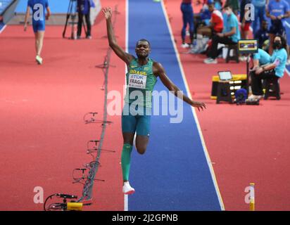 Samory FRAGA of Brazil Finale Long Jump Men  during the World Athletics Indoor Championships 2022 on March 18, 2022 at Stark Arena in Belgrade, Serbia - Photo Laurent Lairys Stock Photo