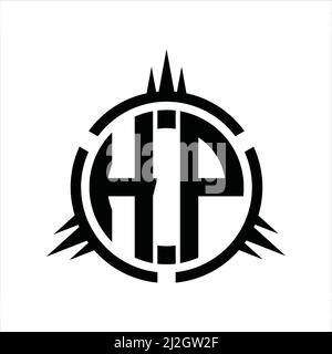 HP Logo monogram isolated on circle element design template Stock ...