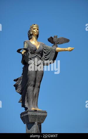 SOFIA, BULGARIA - AUGUST 01, 2017: monument of Saint Sophia in Sofia was erected in 2000 and stands in a spot once occupied by a statue of Lenin Stock Photo