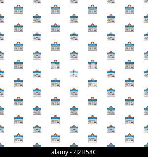 Vector webpage with gear, browser repair, website optimization pattern with various icons. Stock Vector