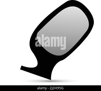 Rearview mirror on a white background Stock Vector