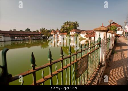 Anantha Padmanabha swamy Temple and temple pond at Trivandrum or Thriuvananthapuram state Kerala India Stock Photo