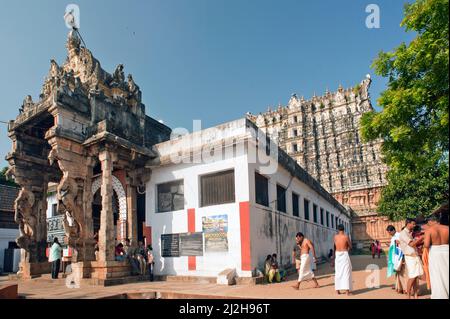 Main entrance gate of Anantha Padmanabha swamy Temple at Trivandrum or Thriuvananthapuram state Kerala India Stock Photo