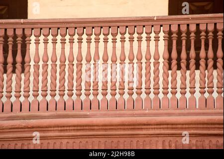 Decorative wooden grill  of Kuthira Maliga Palace Museum near Anantha Padmanabha swamy Temple at Trivandrum or Thiruvananthapuram state Kerala India Stock Photo