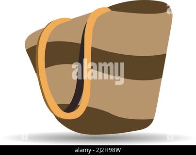 Beach bag on a white background Stock Vector