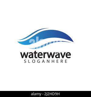 water wave logo design template Stock Vector