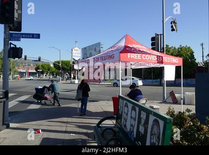 Los Angeles, California, USA 18th March 2022 A general view of atmosphere of Free Covid-19 Testing on Street on March 18, 2022 in Los Angeles, California, USA. Photo by Barry King/Alamy Stock Photo Stock Photo