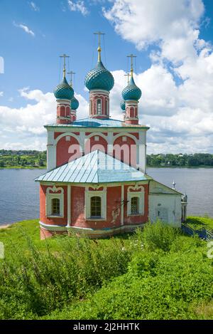 View of the Kazan-Transfiguration Church on the banks of the Volga ...